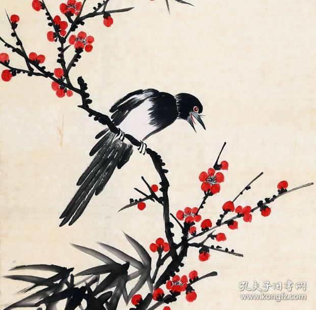 王雪涛写意梅花喜鹊