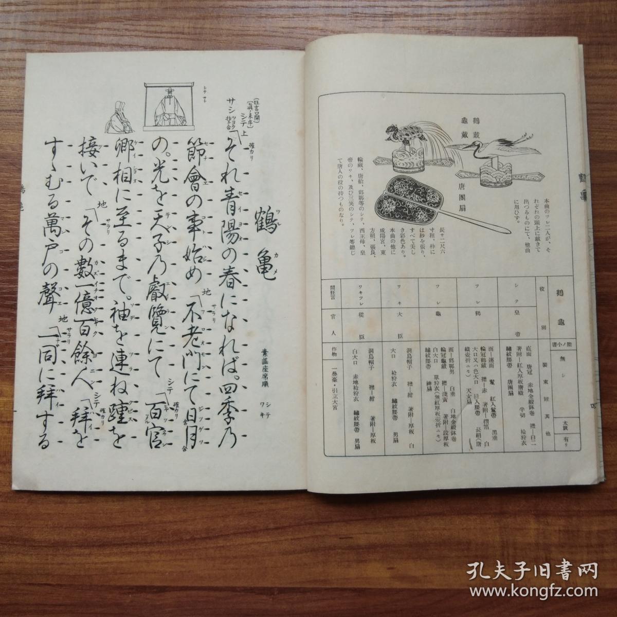 谣本《鹤龟》 《高砂》 和本2册 戏剧类观世流