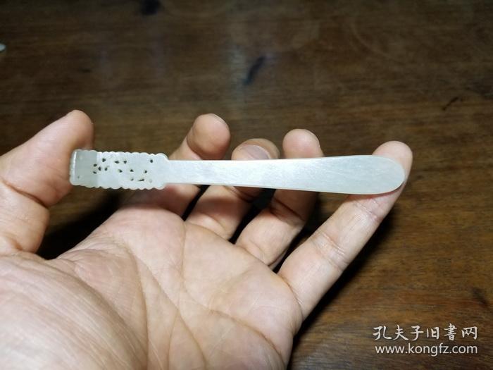 明代清代蝴蝶梅花如意旧玉老玉古玉白玉发簪白玉簪