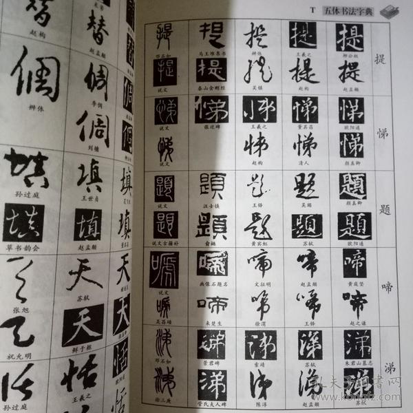 五体书法字典
