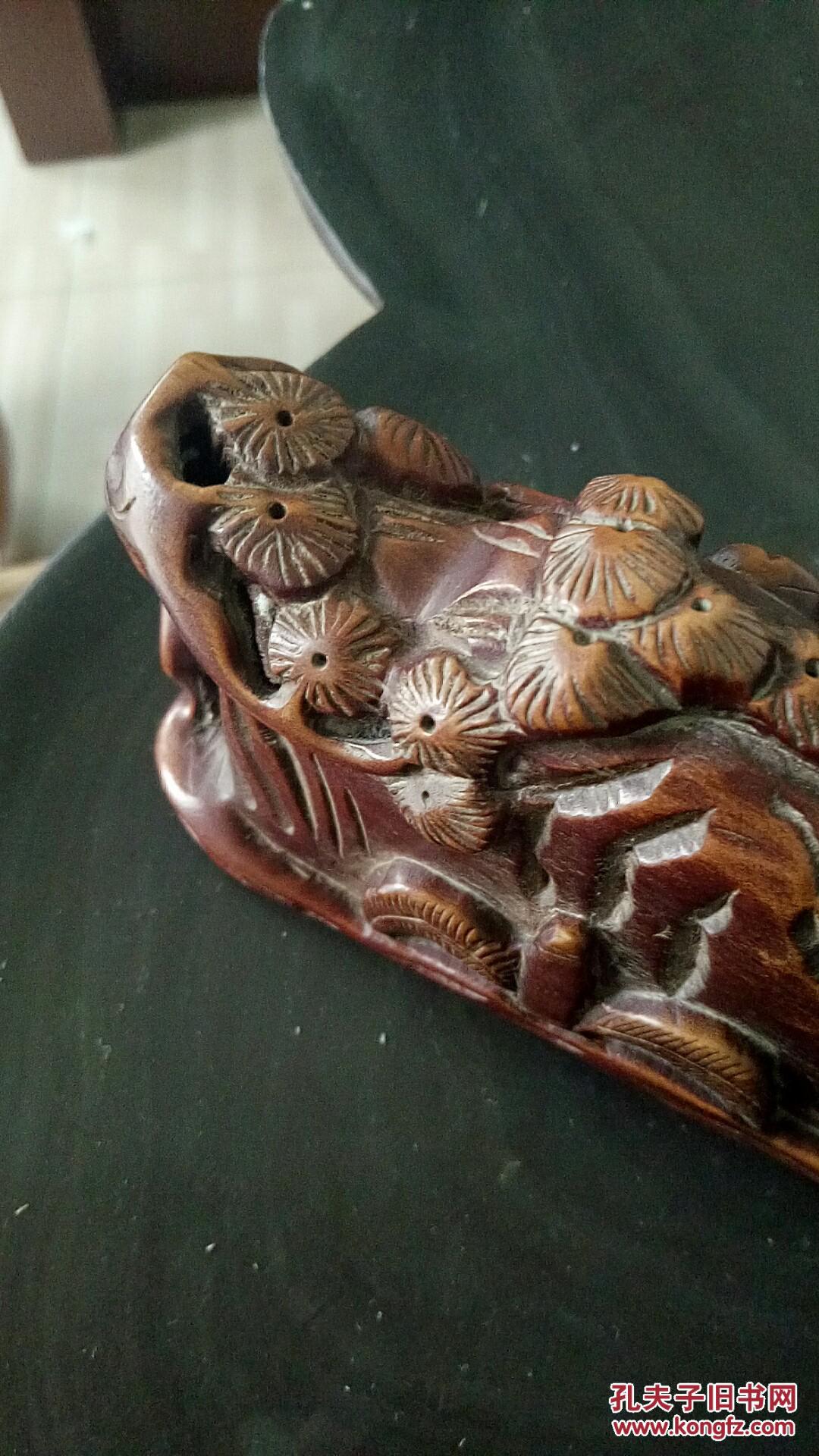 清代老黄杨木【笔架】尺寸20x7x4cm