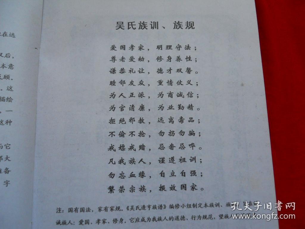 2004年,硬精装,家谱,族谱,重庆云阳,吴氏族谱,382页!