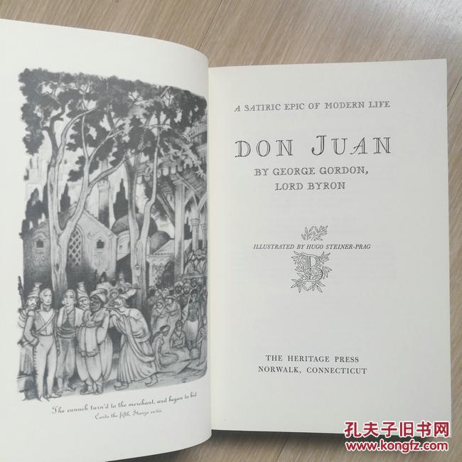 donjuan拜伦,donjuan don juan 《唐璜 》lord byron 拜伦 经典 heritage press 布面精装版