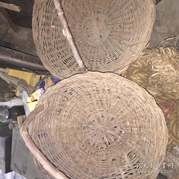 怀旧东北民俗 土篮子 一对