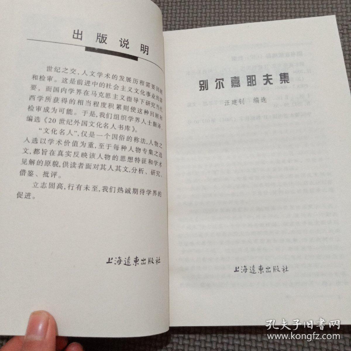 别尔嘉耶夫集:一个贵族的回忆和思索(2004年二版一印,非馆【稀缺本】