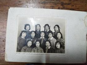 1957年南京市三女中初二（1）团分支合影照片