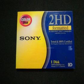 【未拆封】SONY 软盘 2HD   一张