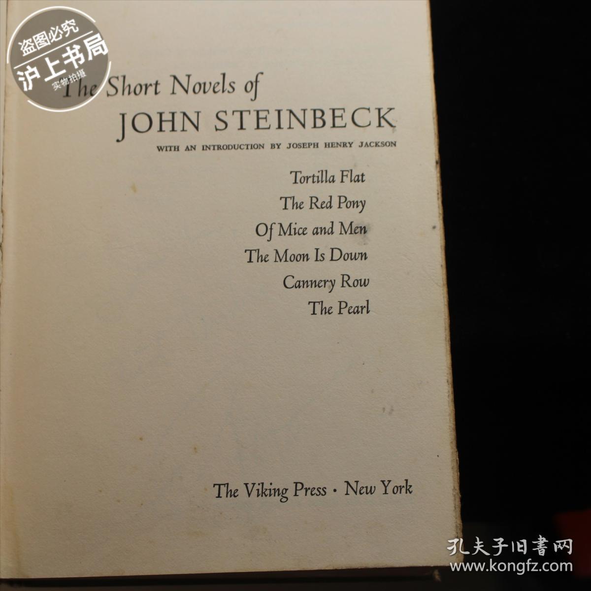 theshortnovelsofjohnsteinbeck约翰斯坦贝克短篇小说集英文原版美国