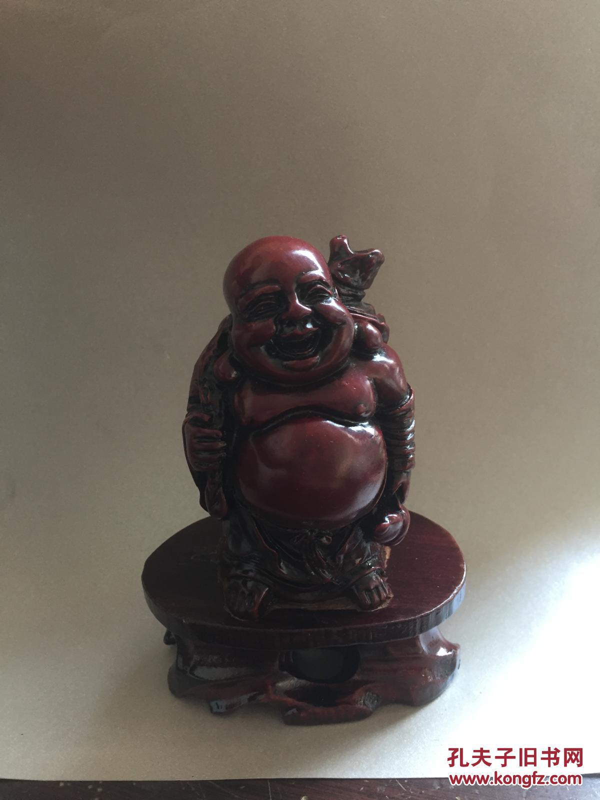 摆件弥勒佛背着黄金袋的弥勒佛像有招财纳福的寓意桌上小摆件带底座赠