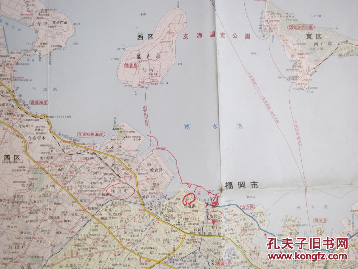 日本:福冈市地图