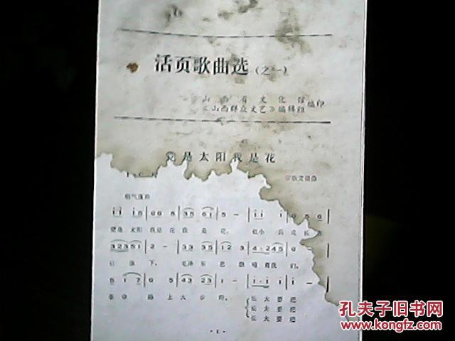 党是太阳我是花歌曲谱子_花太阳彩虹你谱子