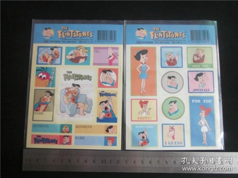 怀旧收藏上世纪90年代卡通人物贴纸~摩登原始