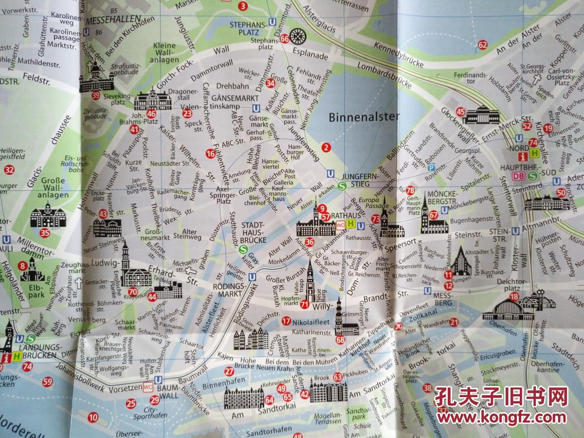 德国汉堡市地图汉堡市地图汉堡地图德国地图德国旅游图