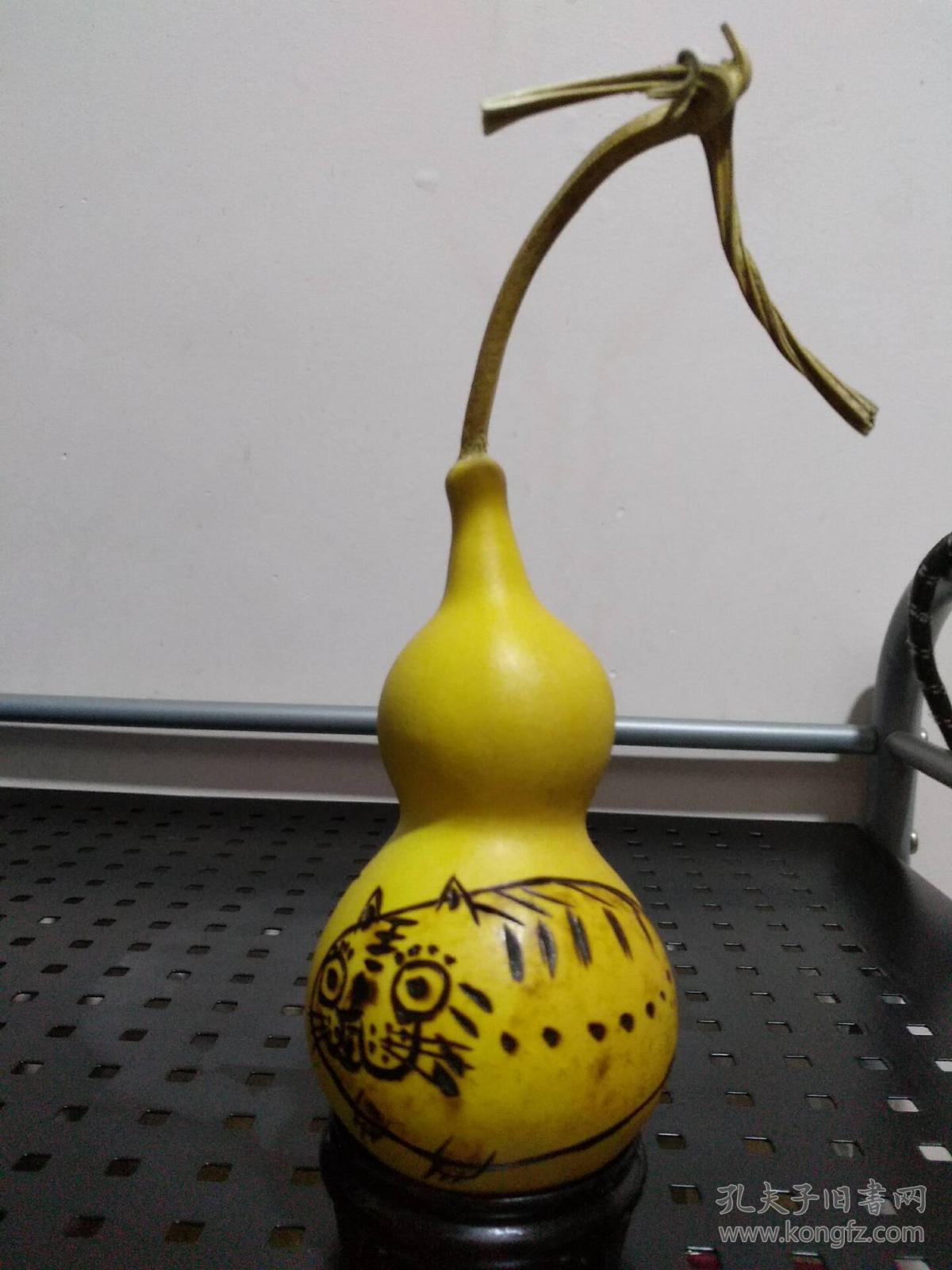 手工烙画葫芦—老虎大小都镇宅