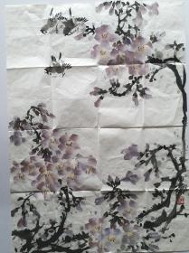 著名花鸟画家 田瑞 中国美术家协会会员 花开满