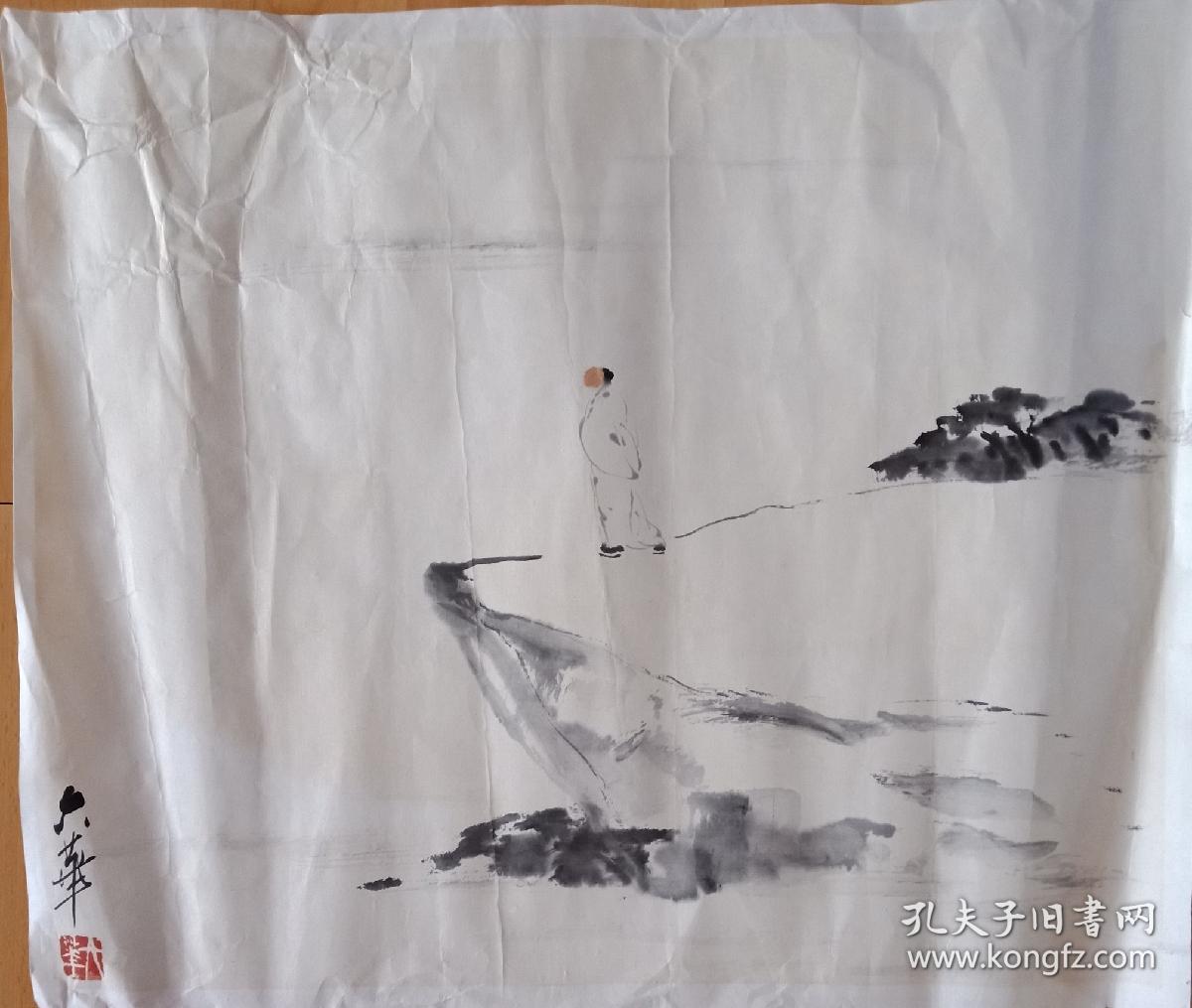 禅宗派画家:张大华:47cm*.