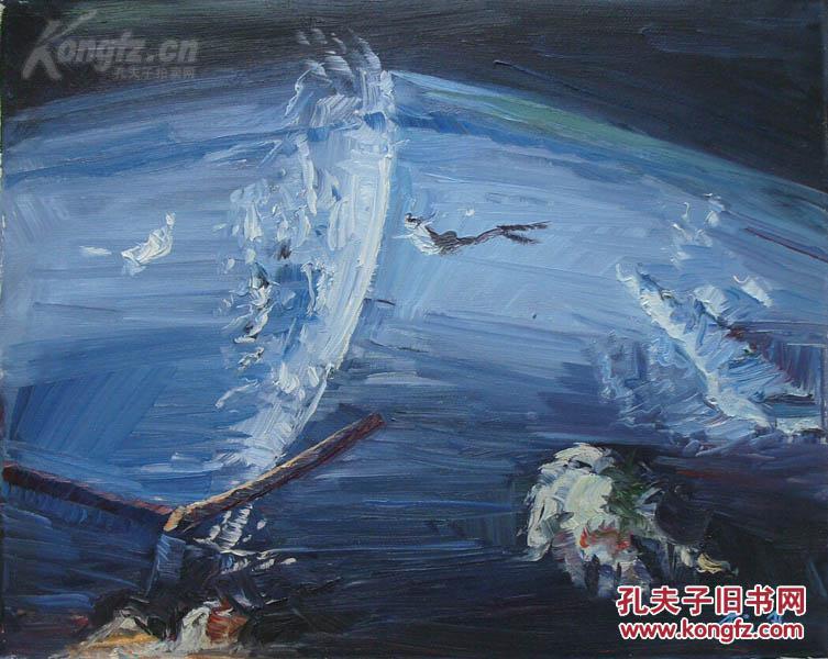现代著名油画家刘迅布面油画(保真)