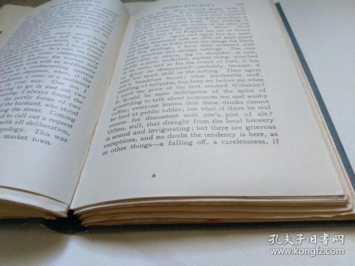gissing) 乔治·吉辛《四季随笔》英文原版 布面精装本,书底毛边