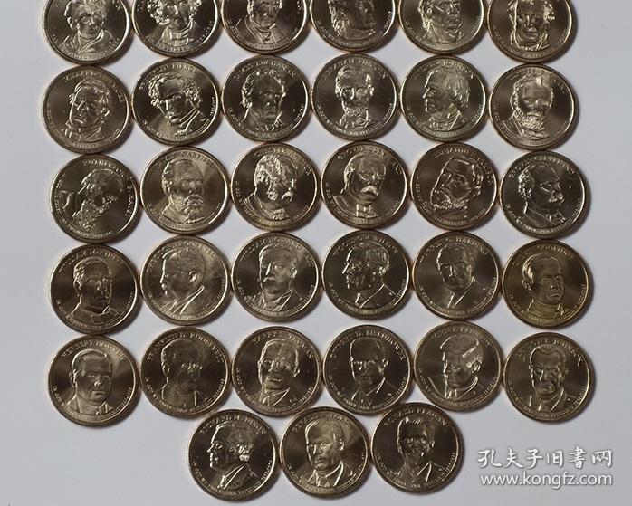 美国总统币39枚.含第1-38和40任.美国总统纪念