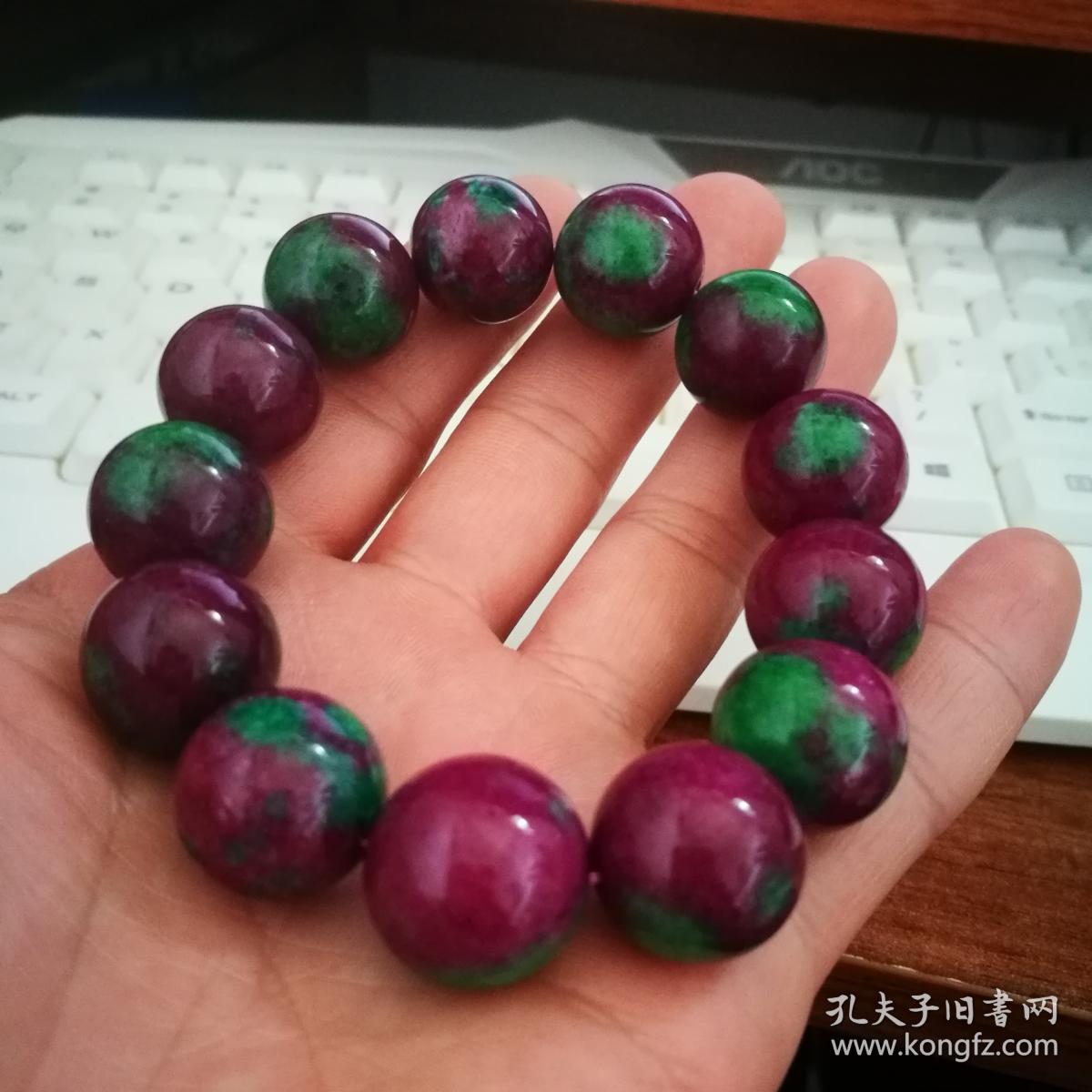 珠宝红绿宝手排手链 红宝石绿宝石手排男女手链时尚高贵水晶手串