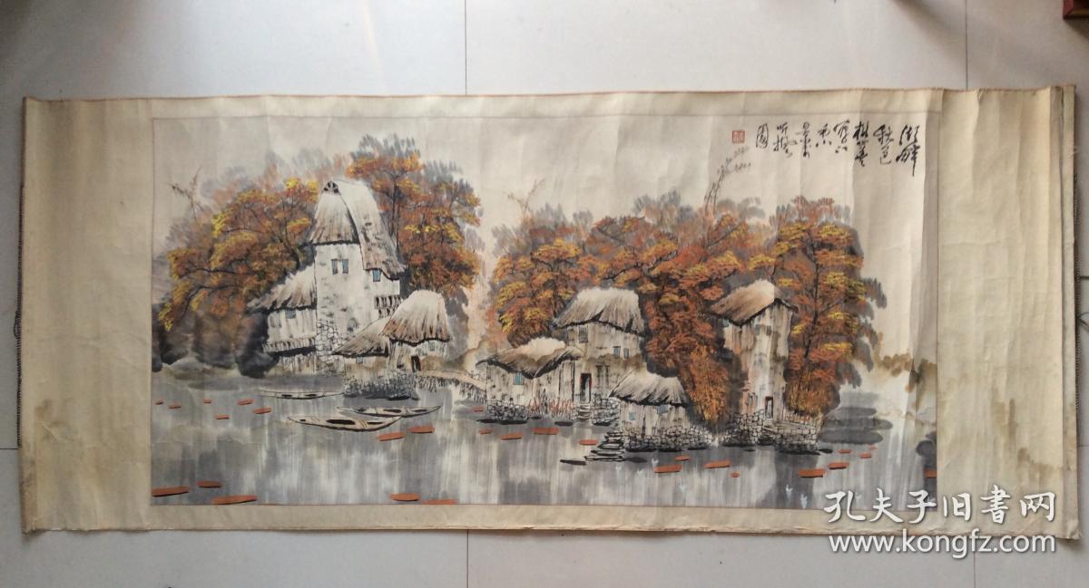 8—)江苏常熟人,擅长中国画.苏州国画院画师.原装原裱作品