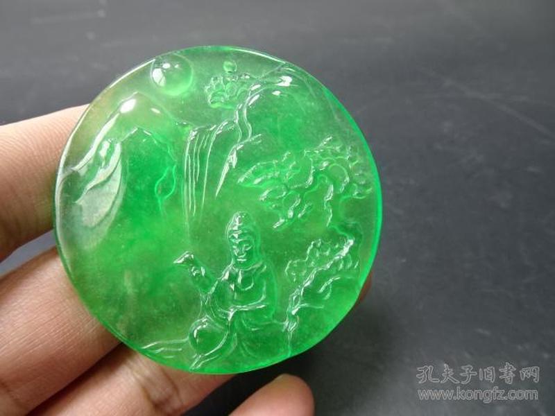 清代帝王绿翡翠牌子