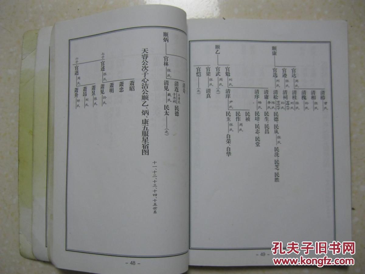松滋萧氏家谱(湖北省荆州松滋一带.上册老谱;下册新谱