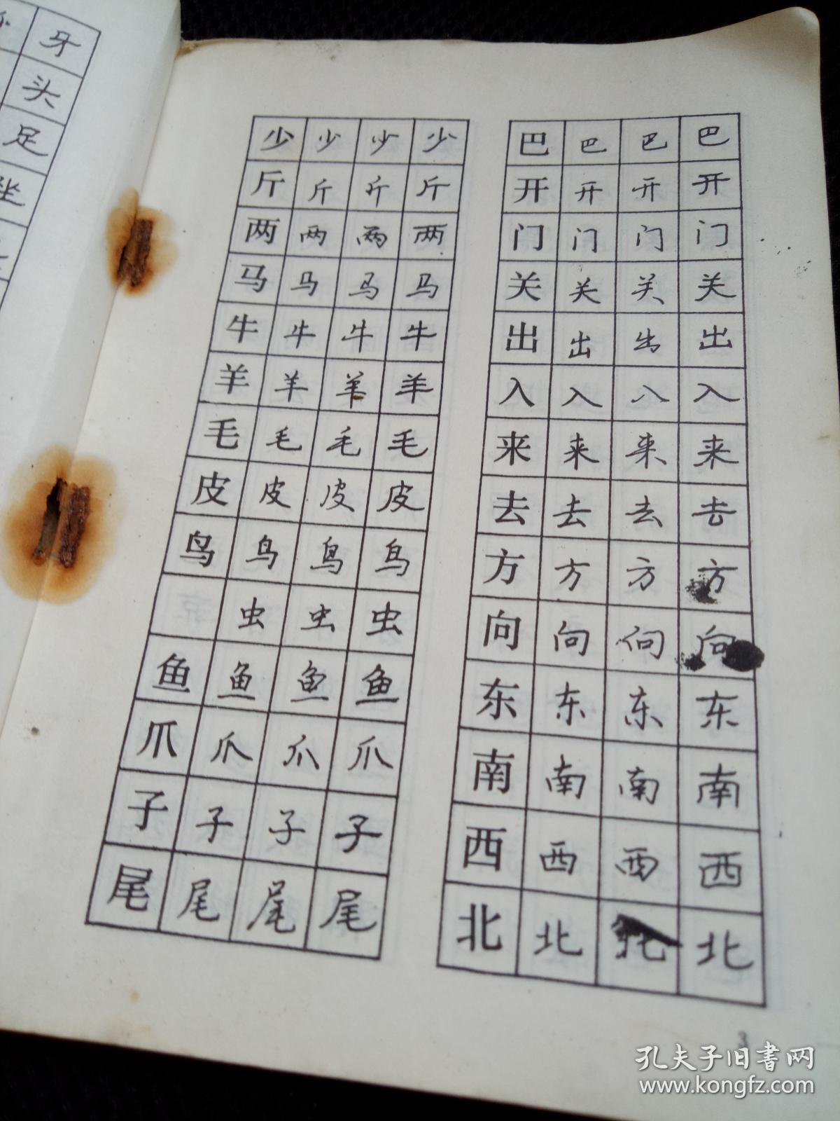 小学语文课本生字钢笔书法