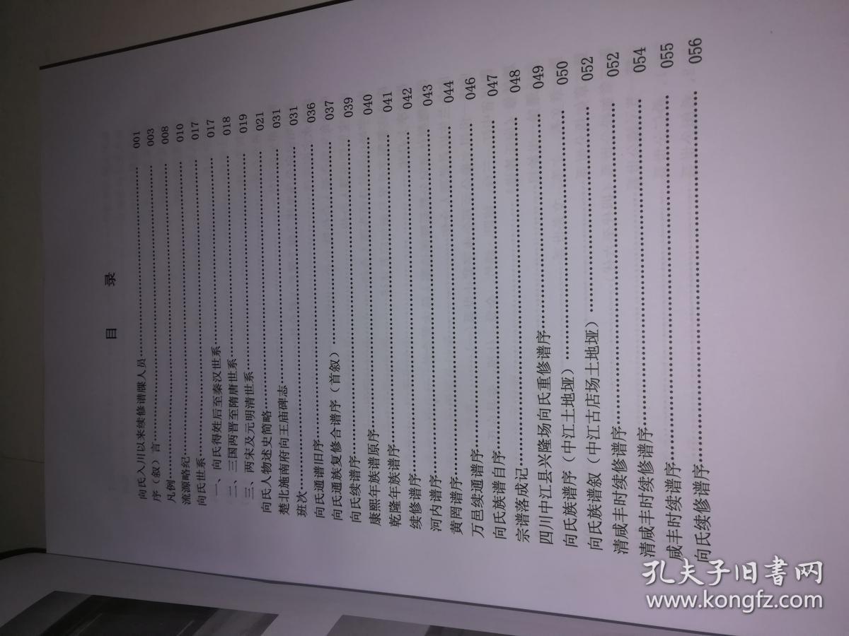 向氏族谱