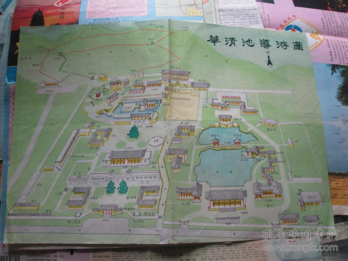 华清池地图-华清池导游图1988