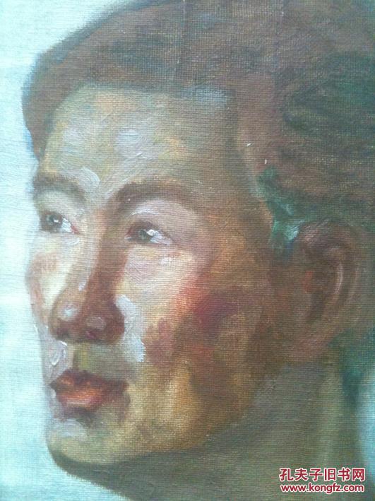 《男头像》 油画