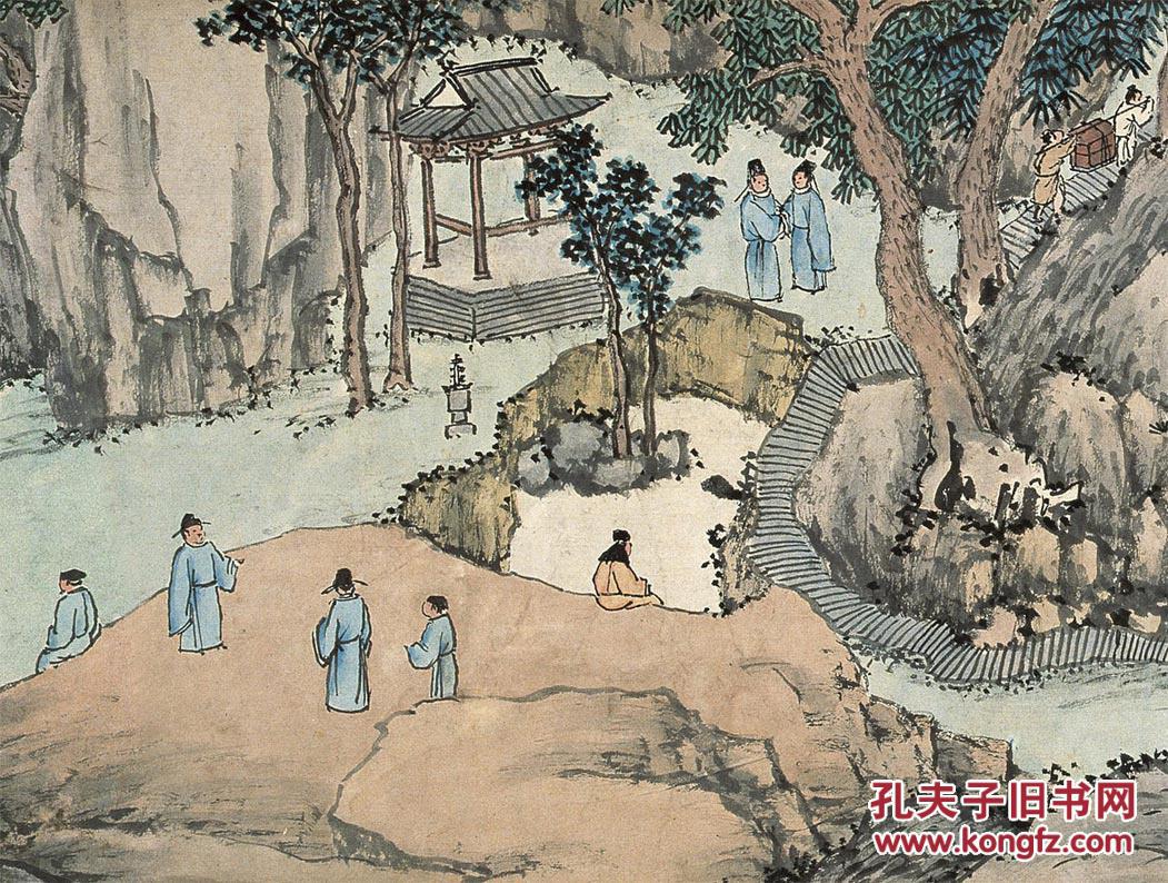 明沈周虎丘饯别图