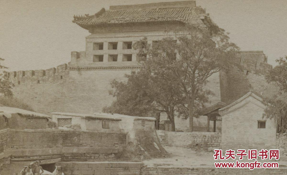 清末民国时期立体照片--清代北京内城东便门城