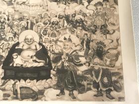 老照片(可能为民国时期),三宝佛,本土佛教,众佛