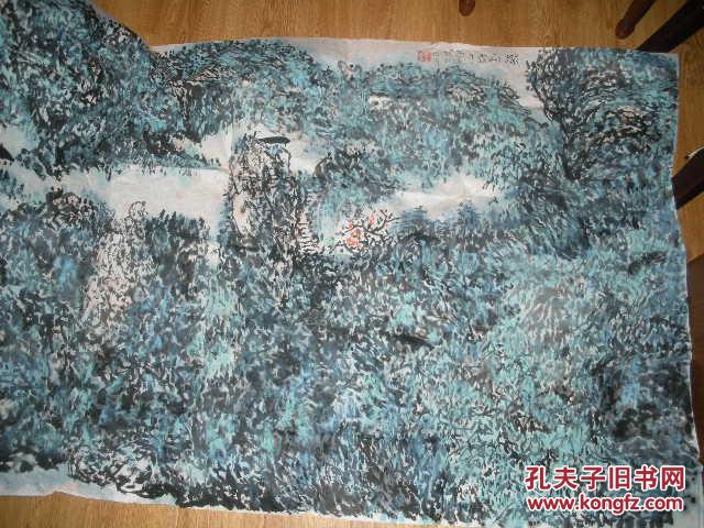 温州乐清画家 冯炎 精品大副山水1件【178x96厘米】