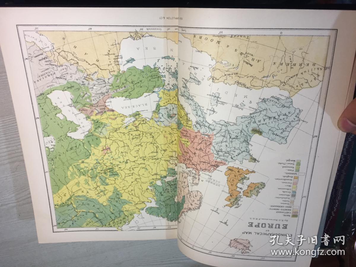 皮脊 含36副彩色地图及170副整板黑白插图及大量小插图及地图 三面书