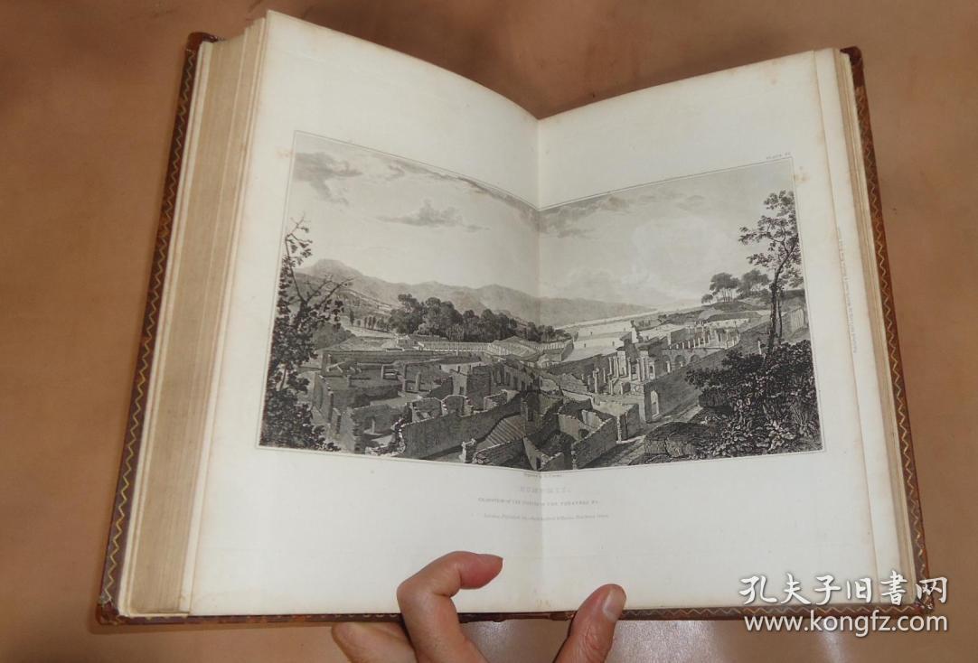 1817年pompeiana考古经典庞培古城图鉴极珍贵古董画册78张绝美原品铜