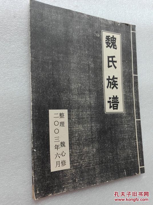 魏氏族谱 2002年6月魏心修整理