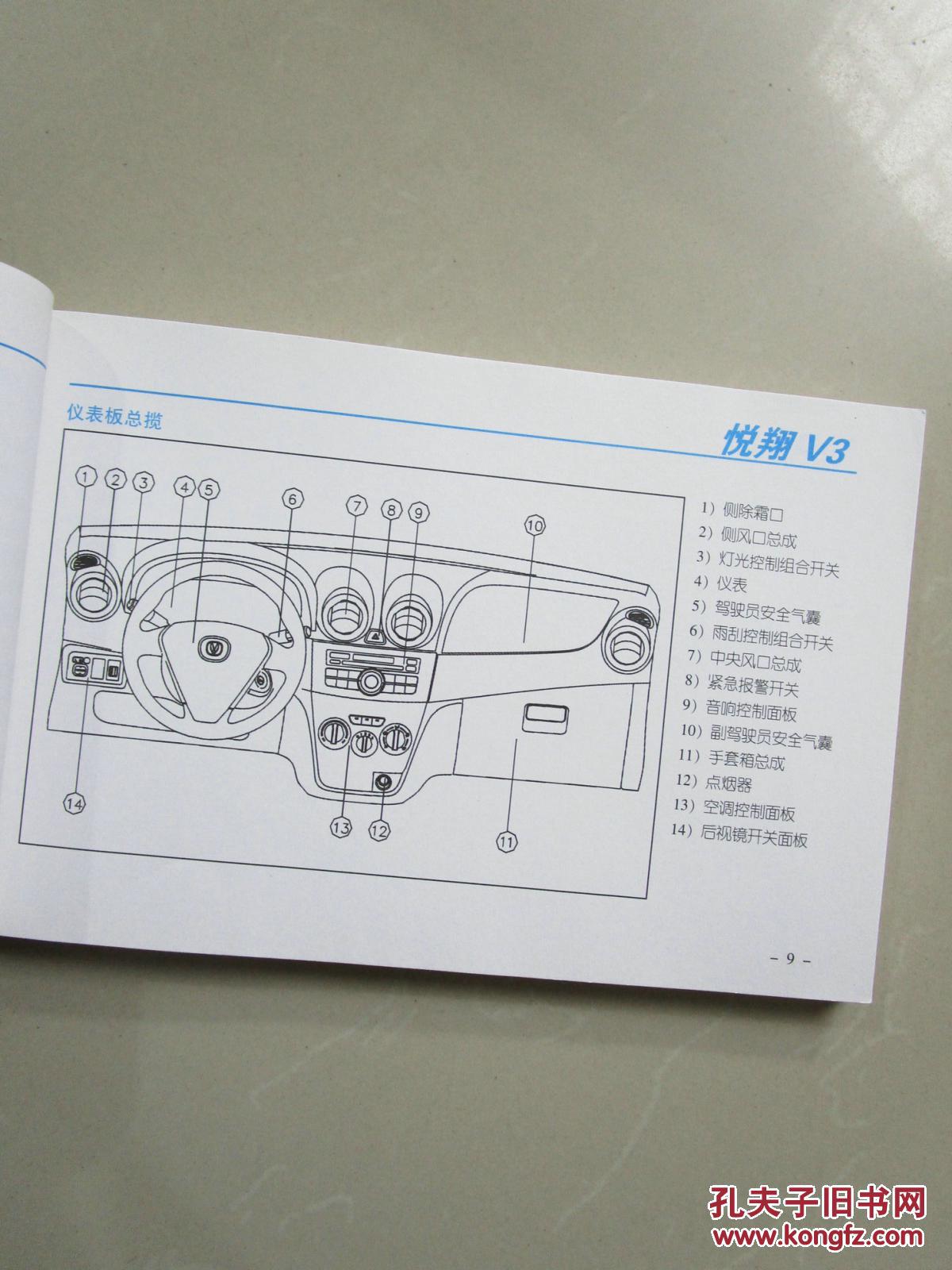 长安汽车悦翔v3使用说明书