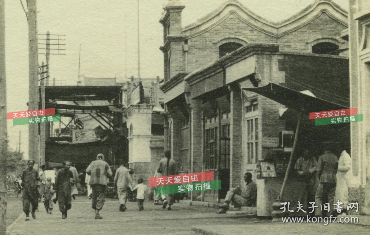 民国北京德商北京德胜洋行所在的街道街景老照片,这个