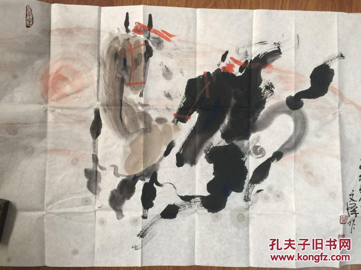 画家韩文泽 汉马图