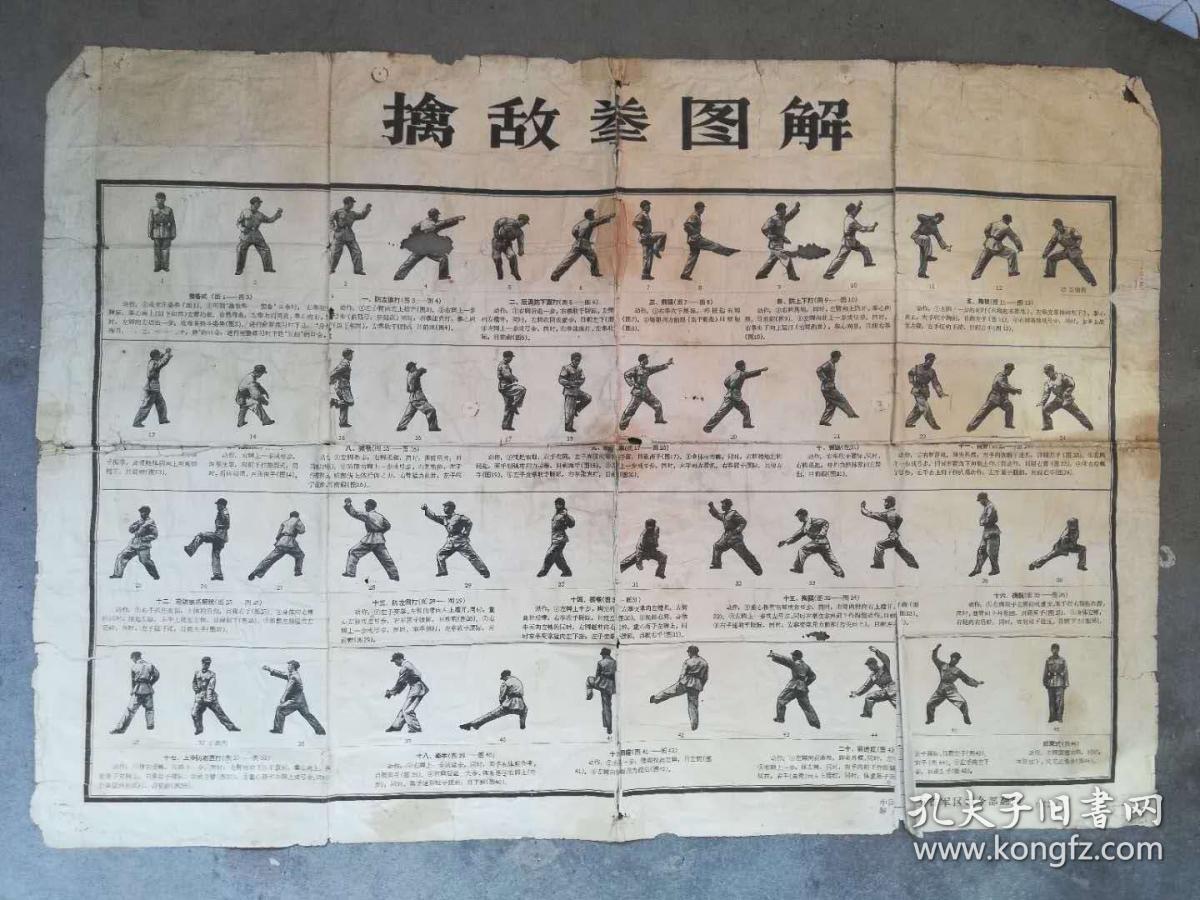 擒敌拳图解 (挂图)