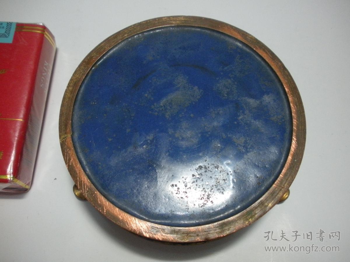 早期烟灰缸(直径10.08cm,高3cm):铜胎掐丝珐琅彩?