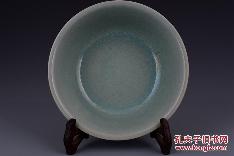 宋汝窑天青釉冰片纹平口碗 古董 古玩 瓷器古董 瓷器 古玩瓷器