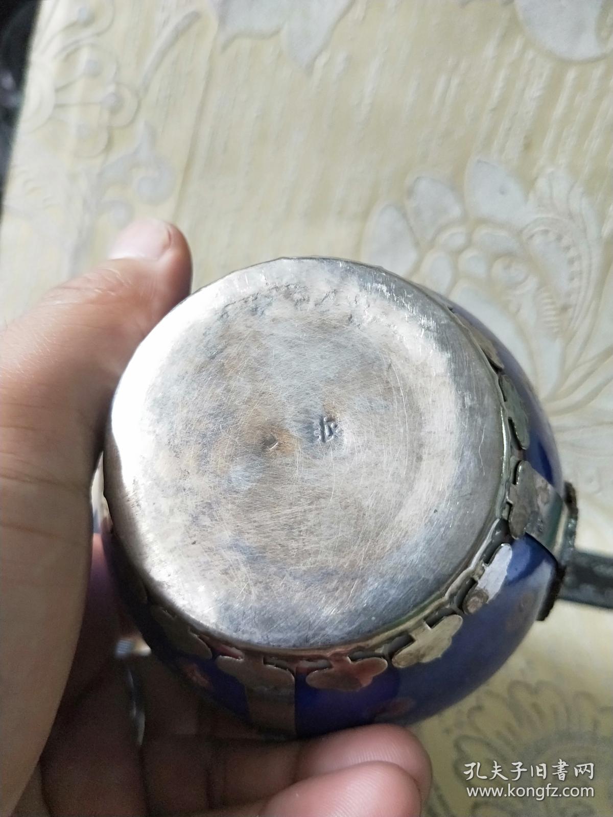 景德镇瓷器,瓷包银酒壶,茶壶,文银款,手工手绘古瓷器摆件收藏!