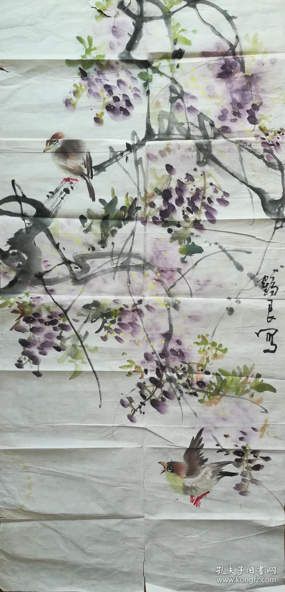 上海名家陈鹤良92x44精品花鸟软片
