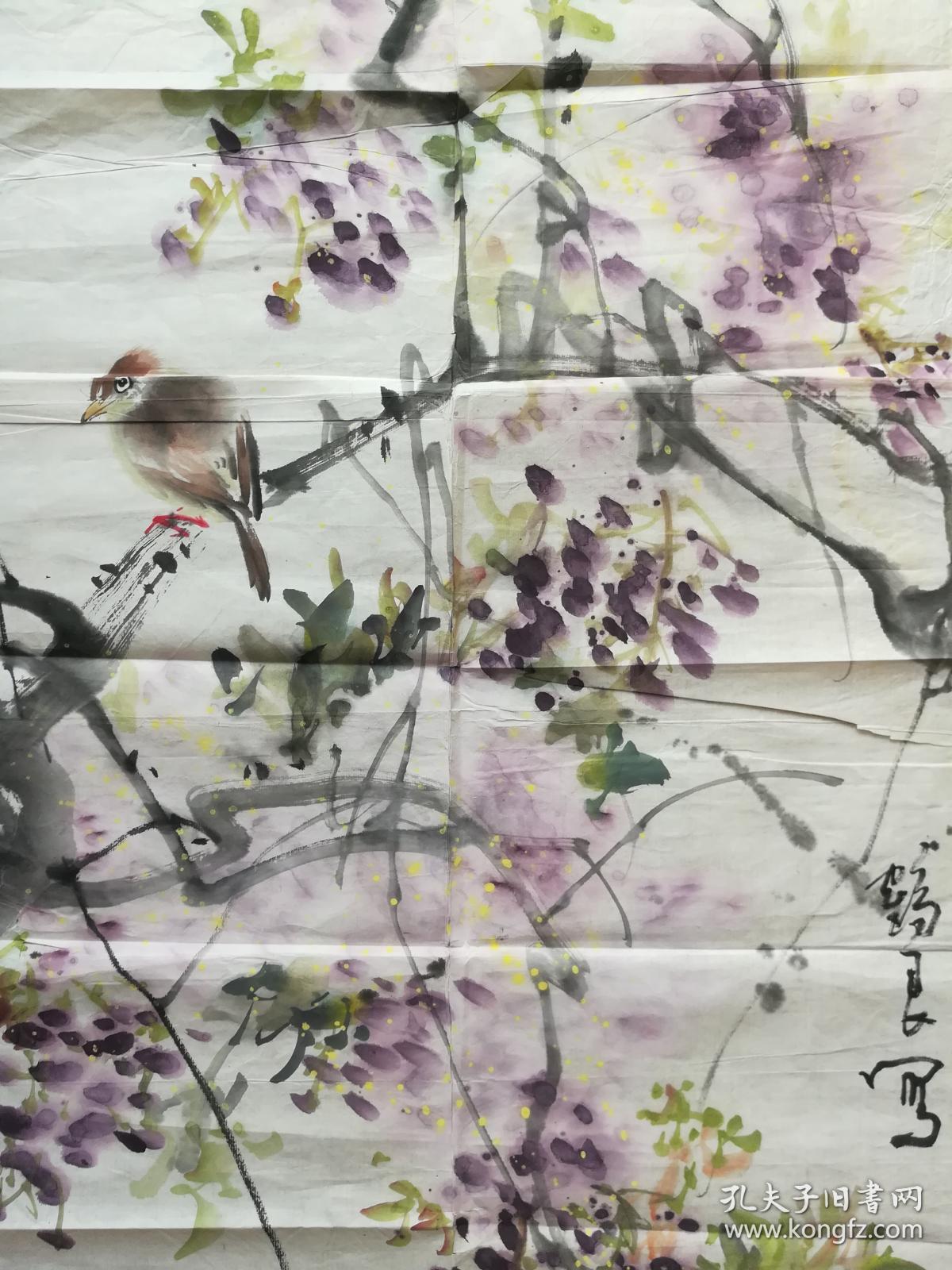 上海名家陈鹤良92x44精品花鸟软片