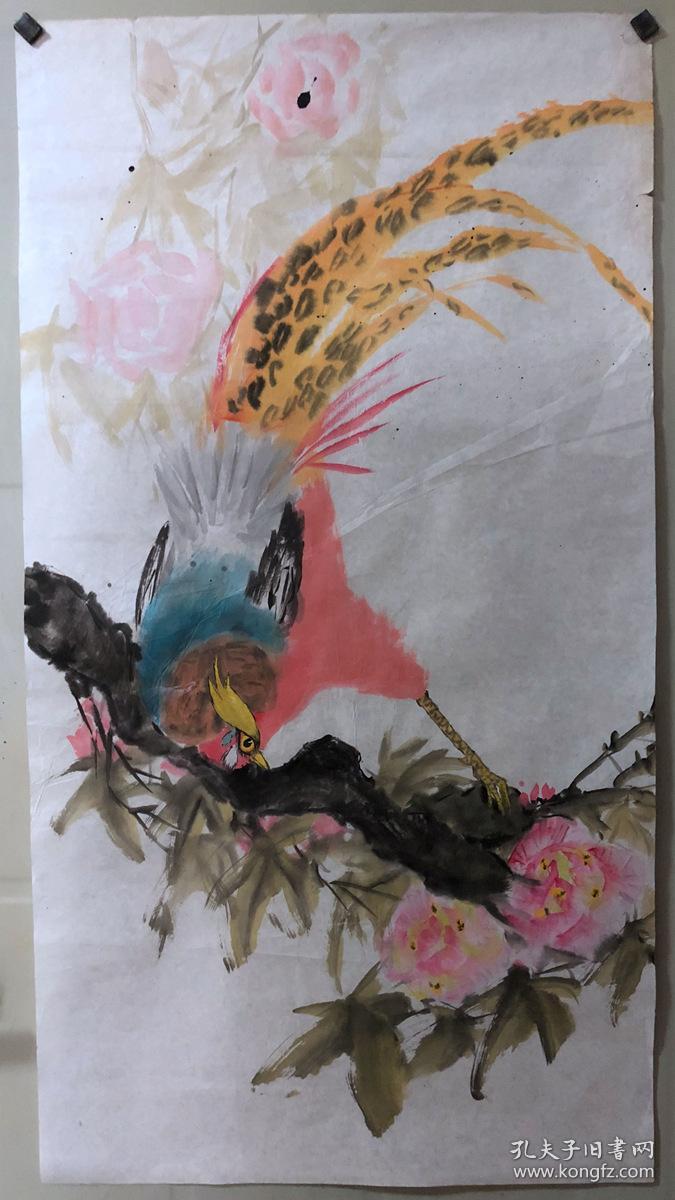 国画原作,419,写意花鸟画,锦鸡图,无款