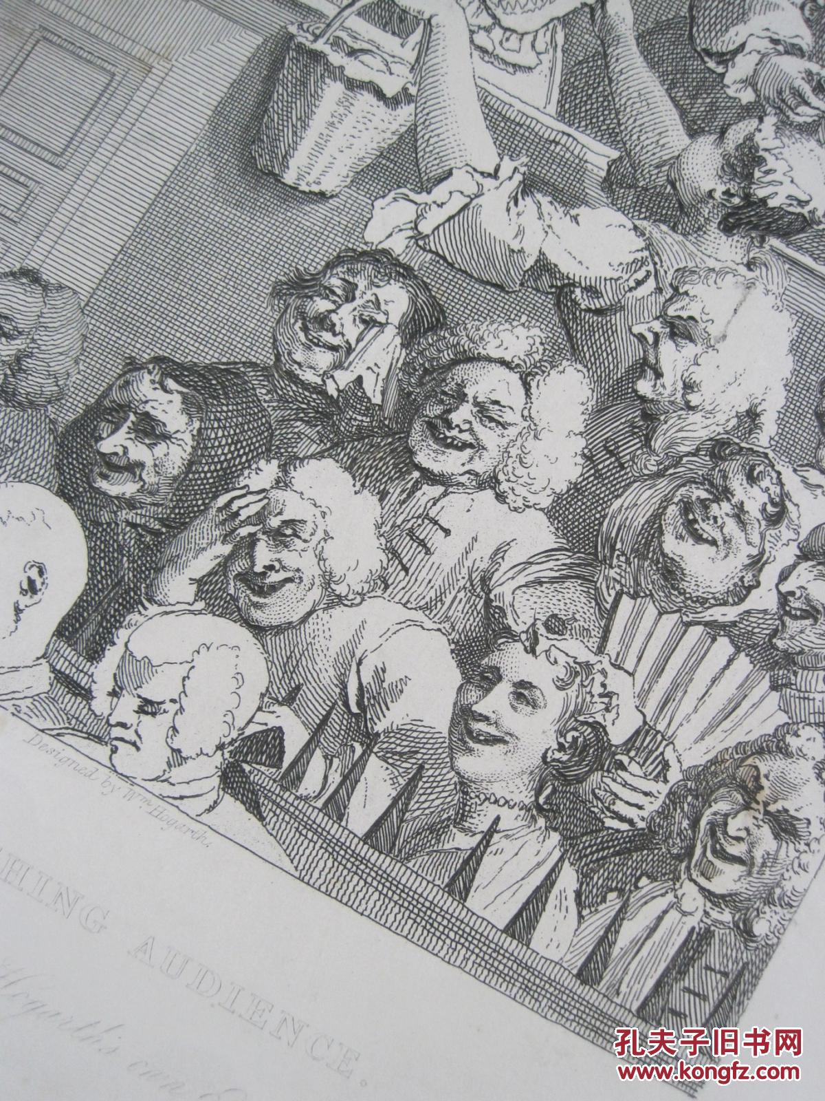 十九世纪 威廉·荷加斯 版画《观众们的笑》