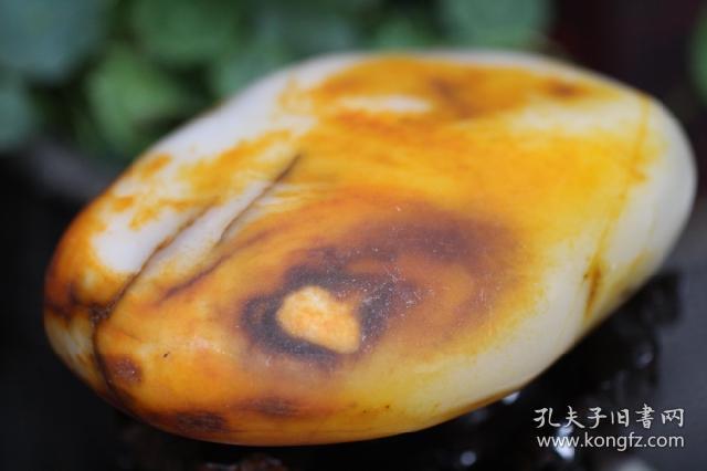 新疆和田玉精品羊脂白玉黄金皮山流水料原石黄沁皮色好玉质油润